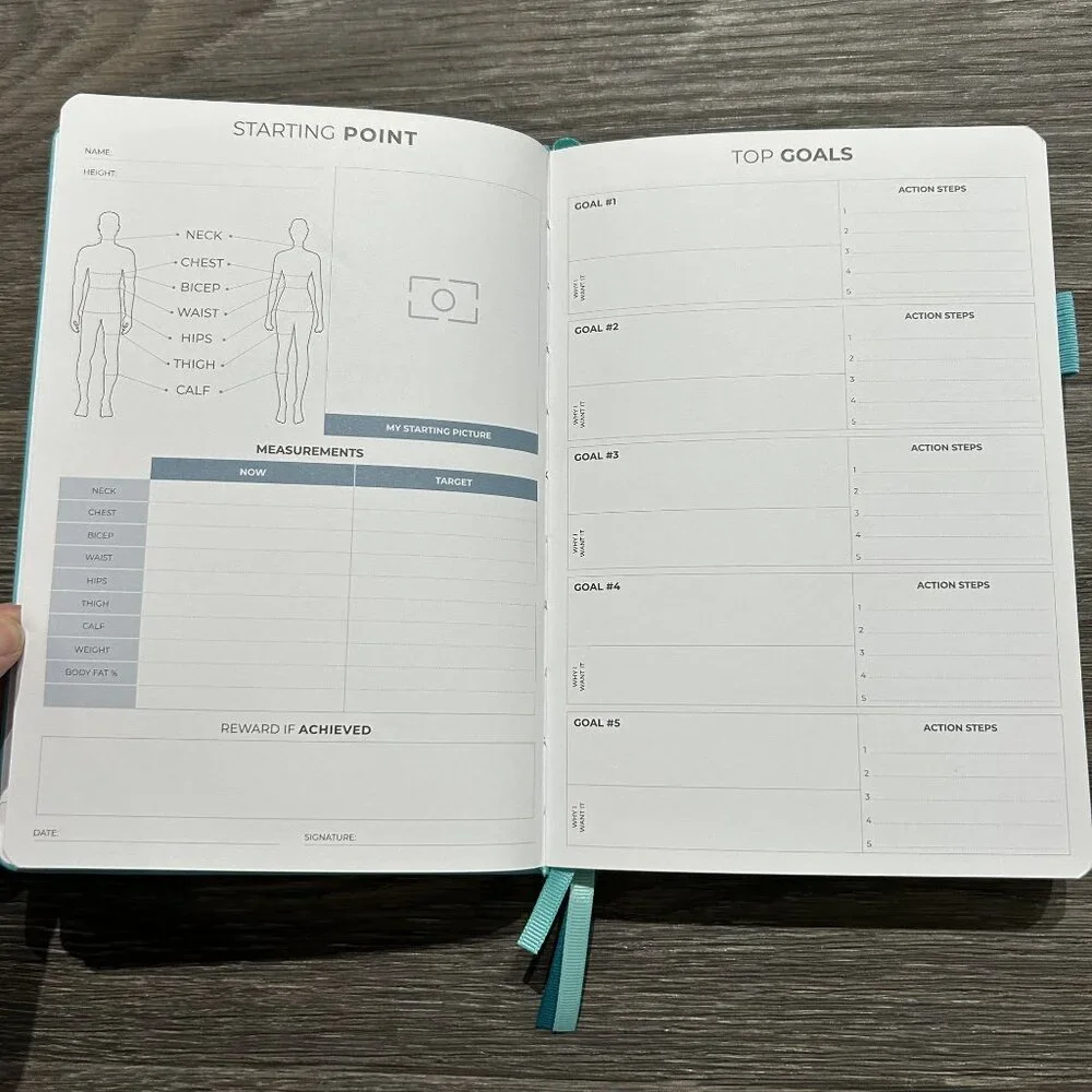 NEW Clever Fox Wellness Planner Goal Setting Journal Habit Tracker Stickers